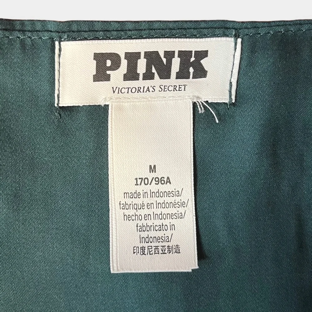 PINK Victoria’s Secret TENCEL™ Slip Mini Dress | Y2K Emerald Green S-M - Picture 8 of 10